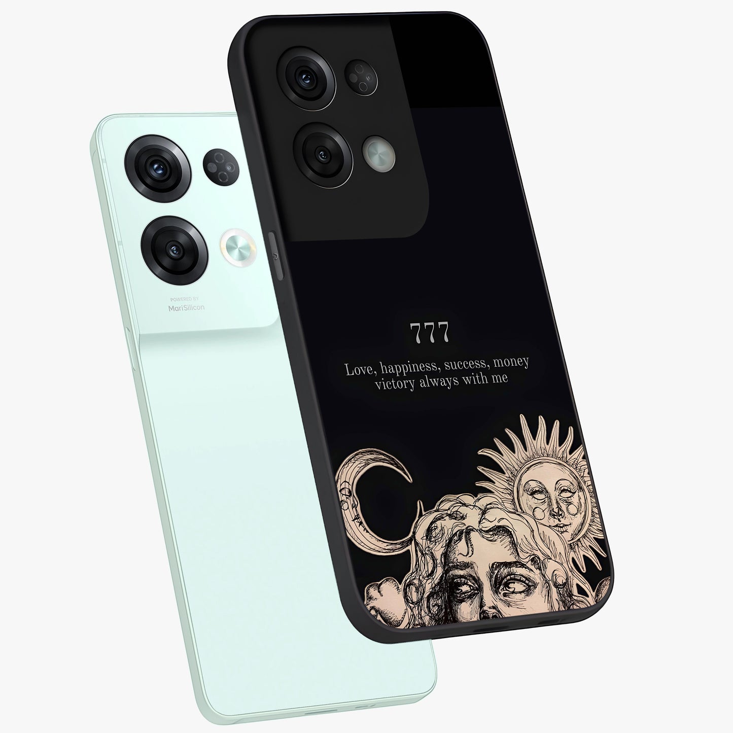 Mystic Victory Aura Glass Case displayed in angled mockup highlighting energetic aura design with bold mystical aesthetic.