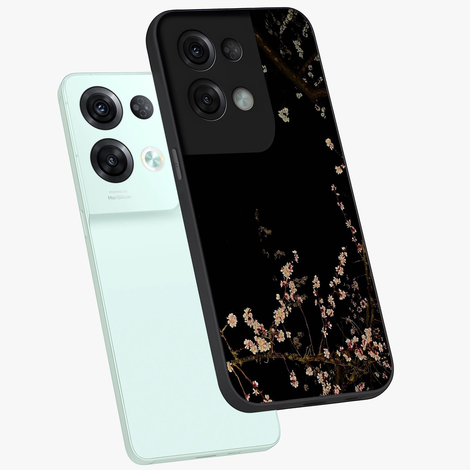 Petal Moon Light With Custom Name Glass Case displayed in angled mockup highlighting delicate petal design with custom name feature.