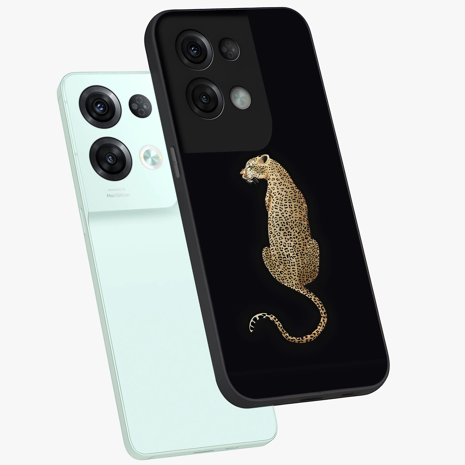 Regal Leopard Glass Case displayed in angled mockup highlighting powerful animal illustration with stylish wild aesthetic.