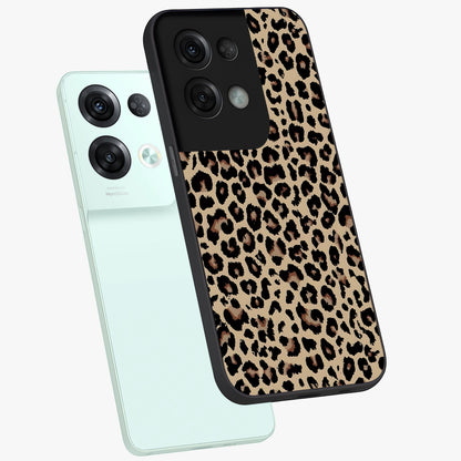 Savage Chic Pattern Glass Case displayed in angled mockup highlighting bold fashion inspired design with chic aesthetic.