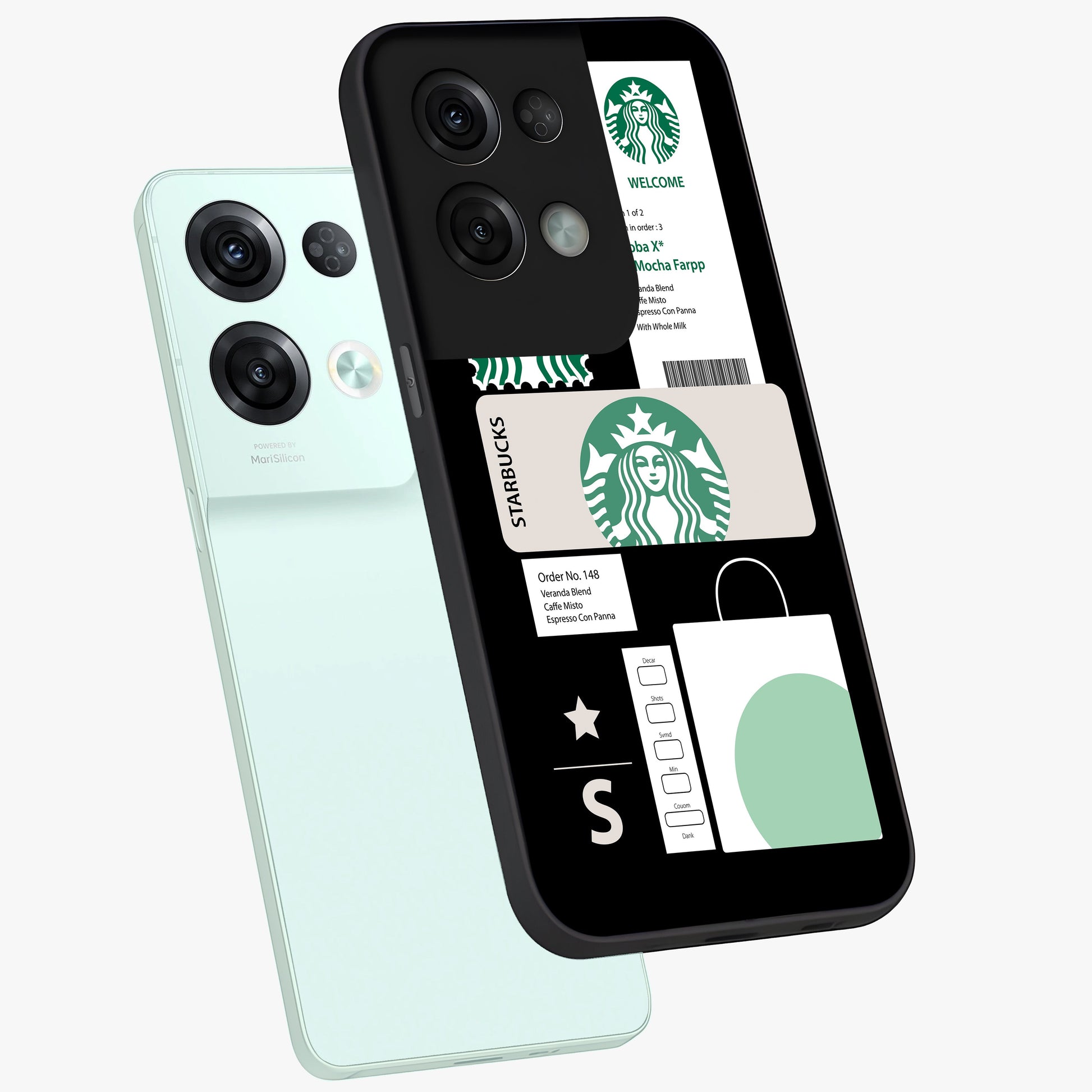 Starbucks Mocha Glass Case displayed in angled mockup highlighting stylish mocha themed design with cozy café aesthetic.