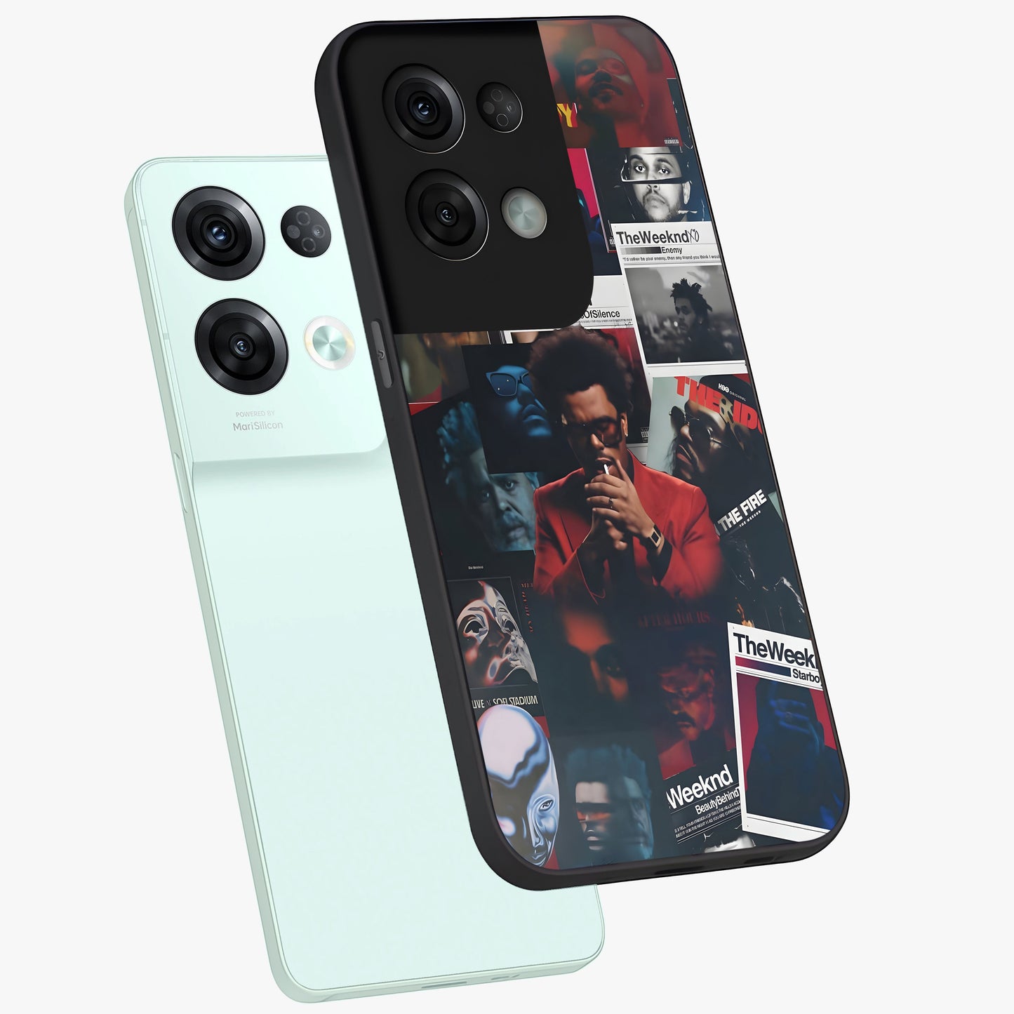 The Weeknd Glass Case displayed in angled mockup highlighting stylish pop culture inspired design with modern aesthetic.