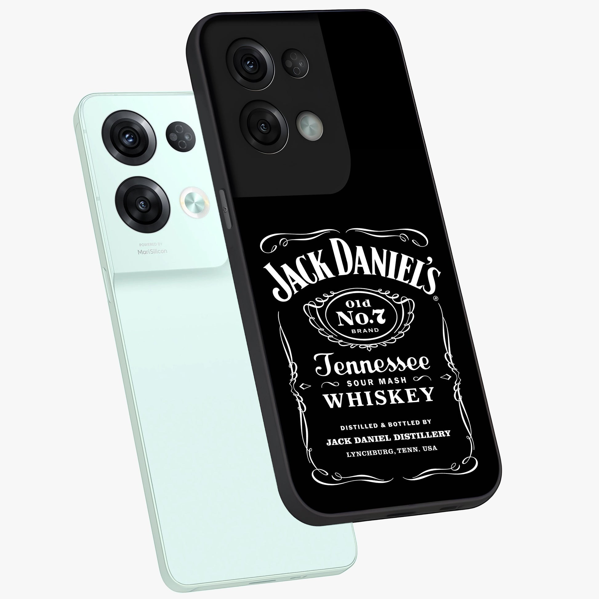 Vintage Whiskey Heritage Glass Case displayed in angled mockup highlighting retro beverage themed design with heritage aesthetic.