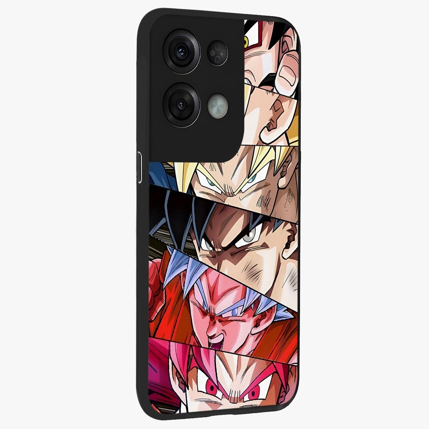 Anime Character Glass Case upright view showcasing expressive anime artwork with bold graphic style.