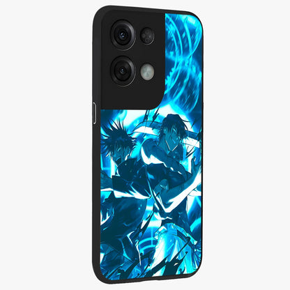 Cursed Energy Clash Glass Case upright view showcasing dramatic clash artwork with bold supernatural theme.