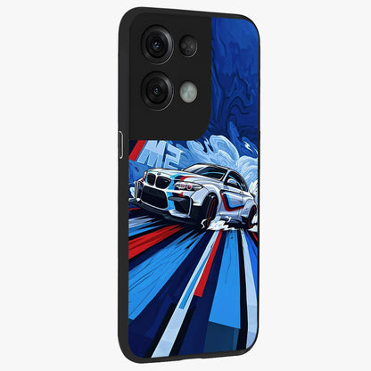 Drift Power Rush Glass Case upright view showcasing high speed racing artwork with bold automotive theme.