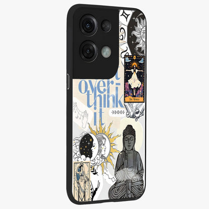 Ethereal Thoughts Glass Case upright view showcasing delicate artistic composition with peaceful dreamy theme.