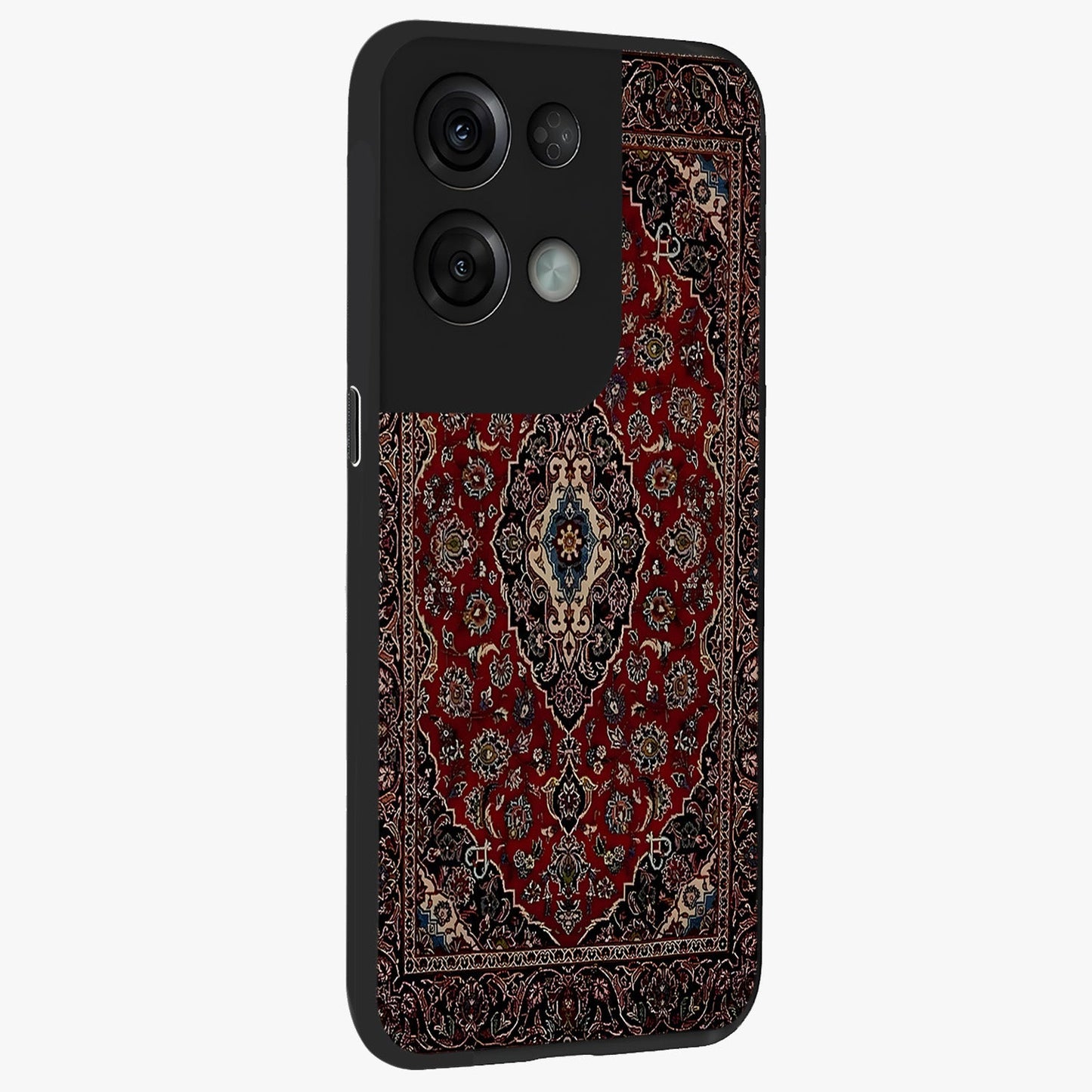 Heritage Carpet Royale Glass Case upright view showcasing detailed ornamental artwork with luxurious traditional theme.