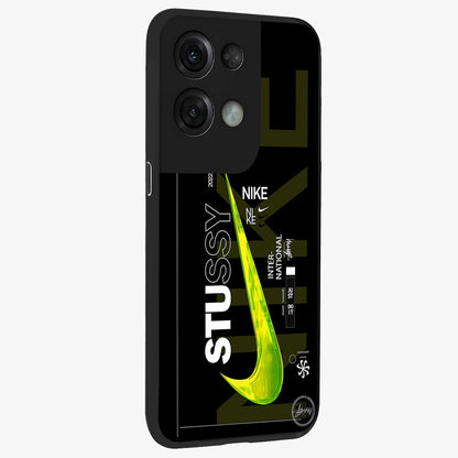 Neon Street Edition Glass Case upright view showcasing colorful neon artwork with modern street culture theme.