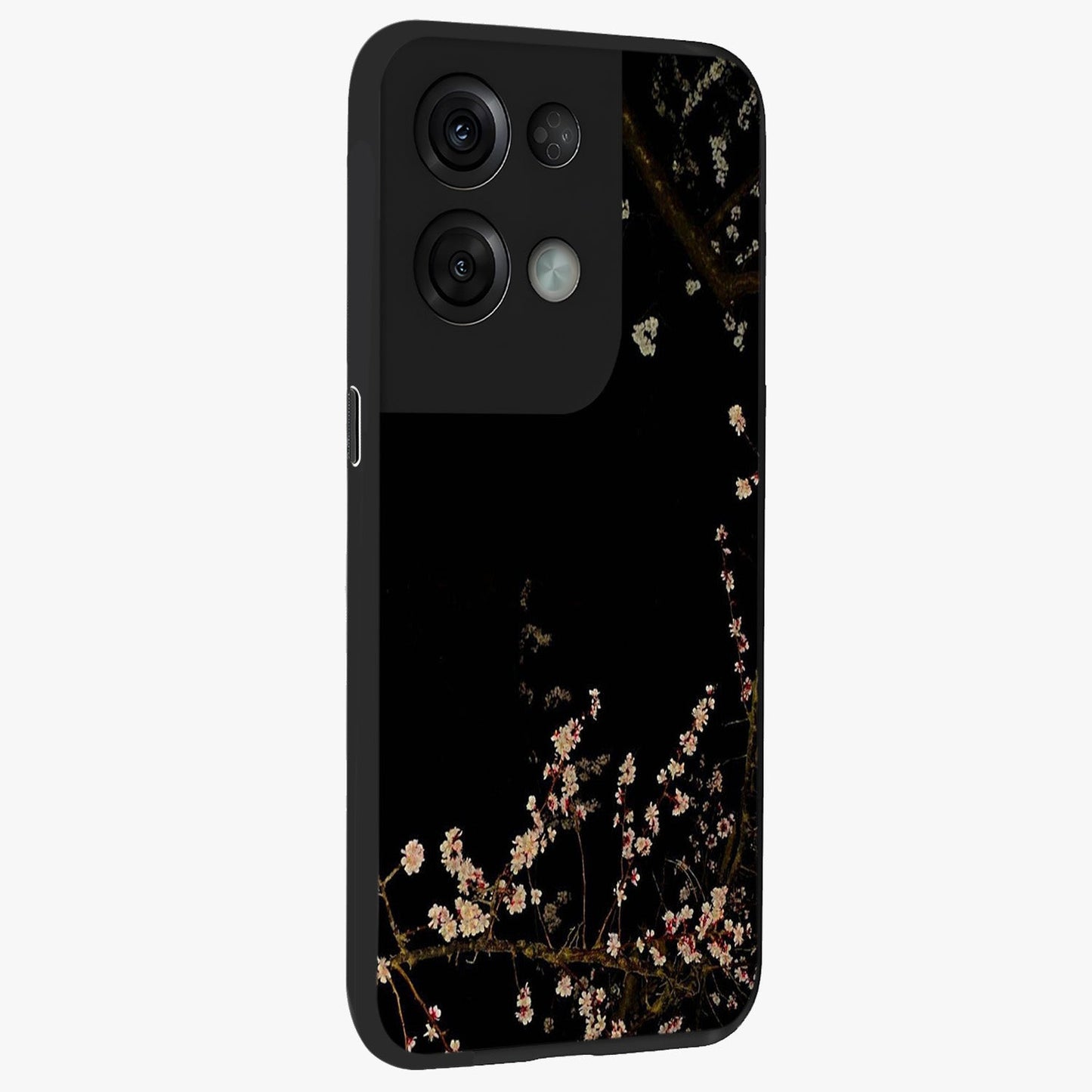 Petal Moon Light With Custom Name Glass Case upright view showcasing elegant floral moon artwork with personalized aesthetic.