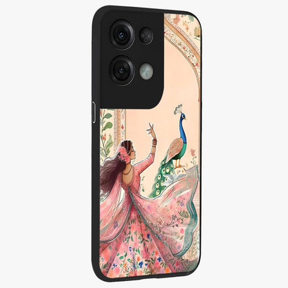 Royal Grace Muse Glass Case upright view showcasing stylish artistic artwork with sophisticated royal theme.