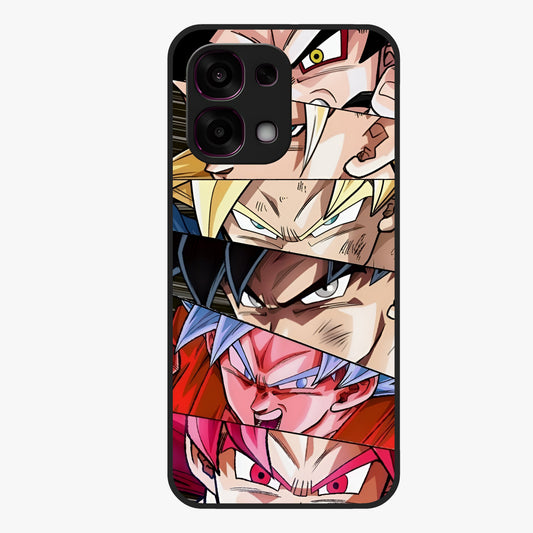 Anime Character Glass Case showing flat back view with vibrant anime artwork and glossy glass finish.