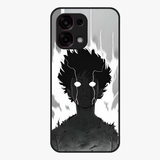 Awakened Inner Rage Glass Case showing flat back view with intense artistic artwork and glossy glass finish.