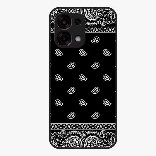 Retro Rebel Threads Glass Case showing flat back view with vintage street style artwork and glossy glass finish.