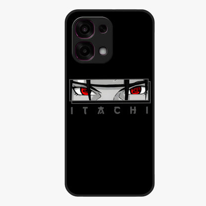 Scarlet Gaze Dominance Glass Case showing flat back view with striking red themed artwork and glossy glass finish.