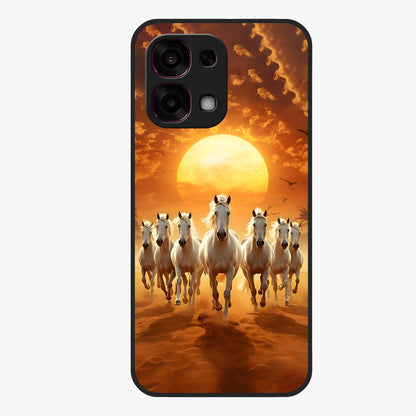 Wild Sunset Majesty Glass Case showing flat back view with majestic sunset landscape artwork and glossy glass finish.