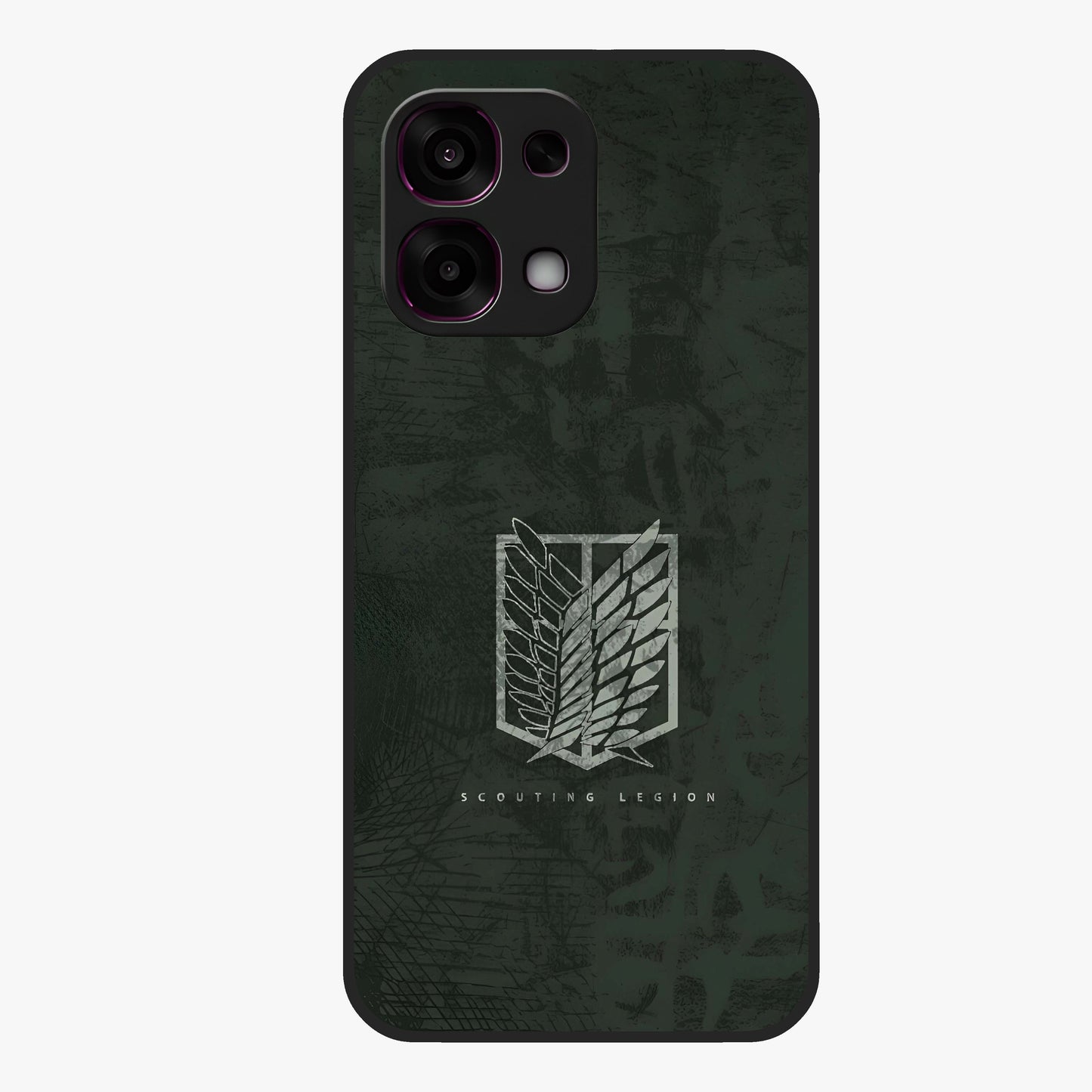Wings Of Freedom Glass Case showing flat back view with symbolic wings artwork and glossy glass finish.