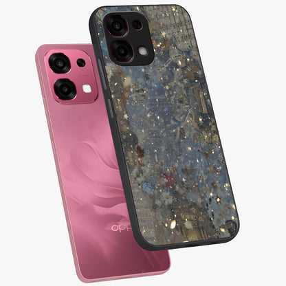 Aesthetic Astrolophia Glass Case displayed in angled mockup highlighting artistic aesthetic elements and smooth glass surface.