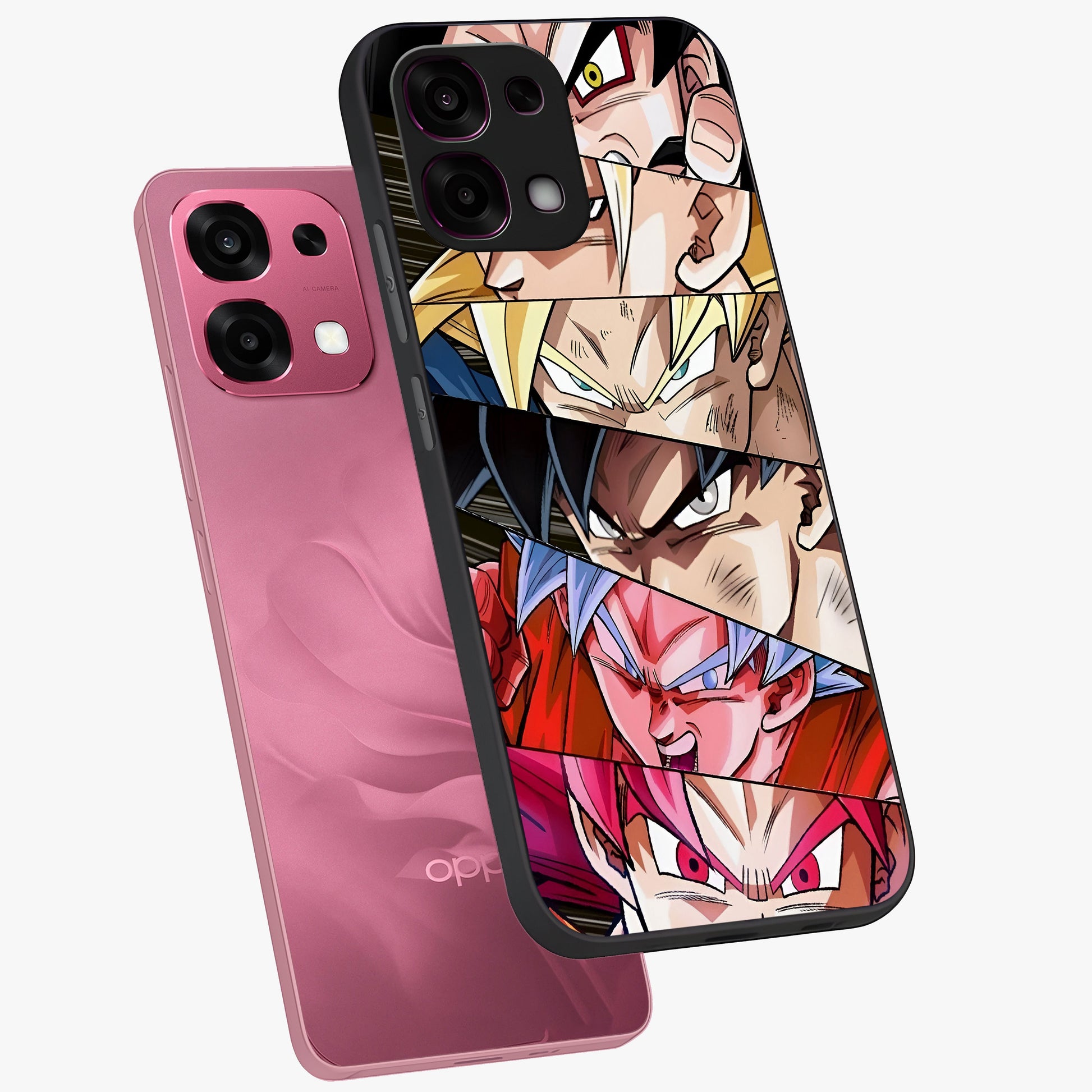 Anime Character Glass Case displayed in angled mockup highlighting colorful anime character illustration.