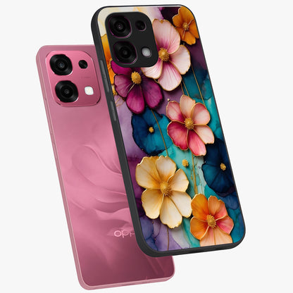 Artlyn Grace Flower Pattern Glass Case displayed in angled mockup highlighting delicate flower pattern design and smooth glass surface.