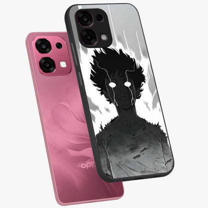 Awakened Inner Rage Glass Case displayed in angled mockup highlighting powerful graphic design and bold artistic theme.