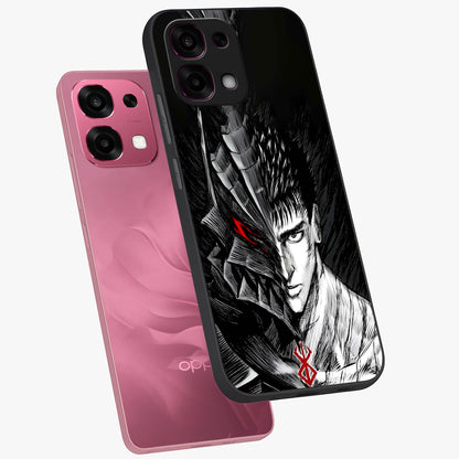 Berserker Blood Oath Glass Case displayed in angled mockup highlighting dark fantasy graphic design and powerful theme.
