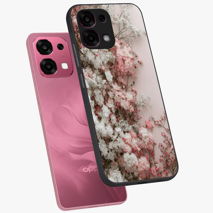 Blush Blossom Cloud Glass Case displayed in angled mockup highlighting soft cloud and blossom design with pastel aesthetic.