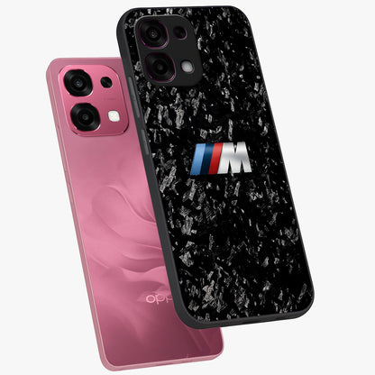 Carbon Speed Mark Glass Case displayed in angled mockup highlighting racing inspired carbon design and sleek aesthetic style.