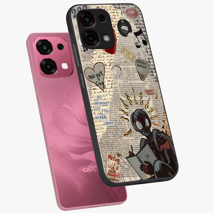 City Dream Sketch Glass Case displayed in angled mockup highlighting minimal city illustration with aesthetic sketch style.
