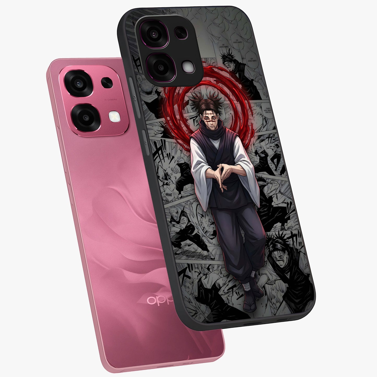 Cursed Ritual Ascension Glass Case displayed in angled mockup highlighting mystical ritual illustration with supernatural aesthetic.