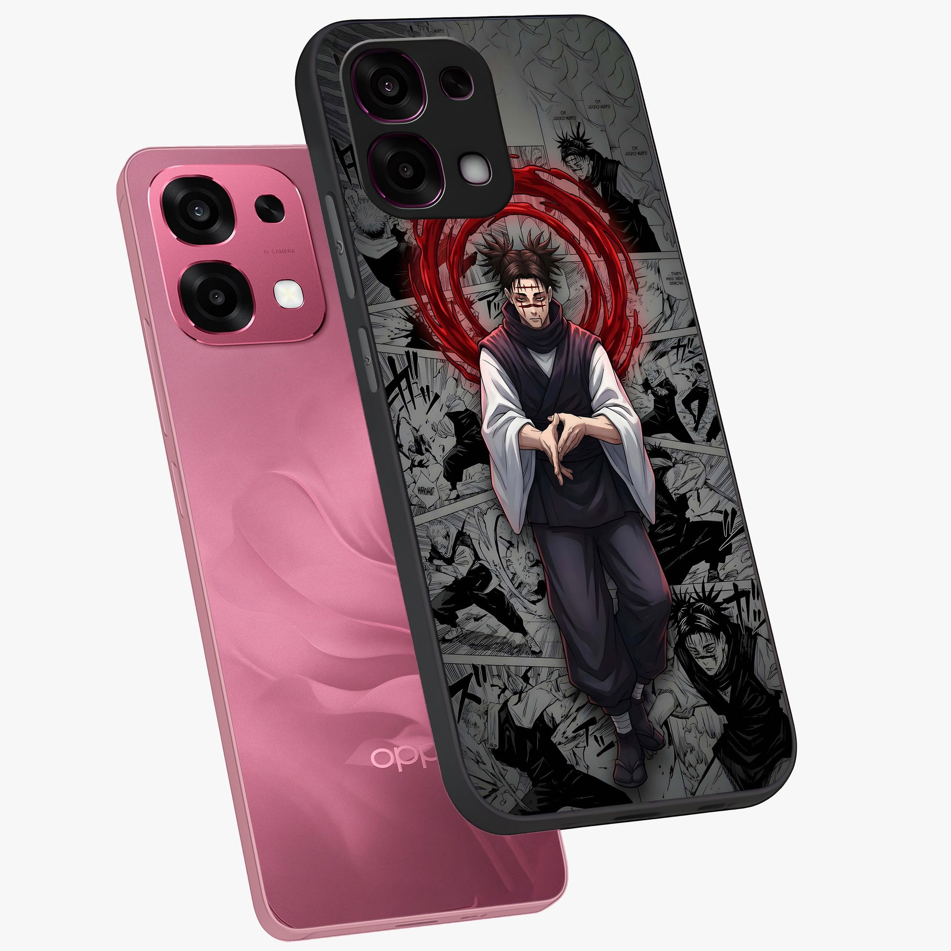Cursed Ritual Ascension Glass Case displayed in angled mockup highlighting mystical ritual illustration with supernatural aesthetic.