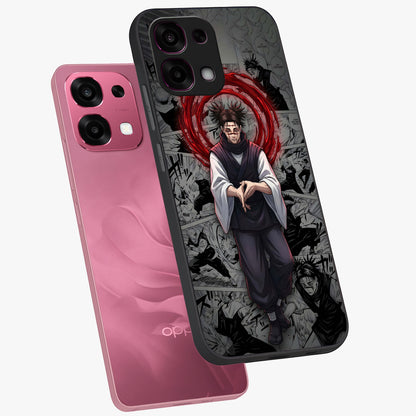 Cursed Ritual Ascension Glass Case displayed in angled mockup highlighting mystical ritual illustration with supernatural aesthetic.