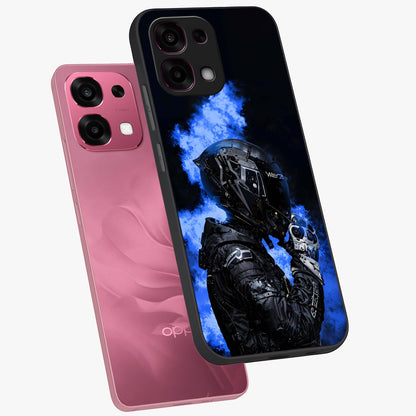 Cyber Sentinel Protocol Glass Case displayed in angled mockup highlighting digital cyber design with sci-fi aesthetic style.