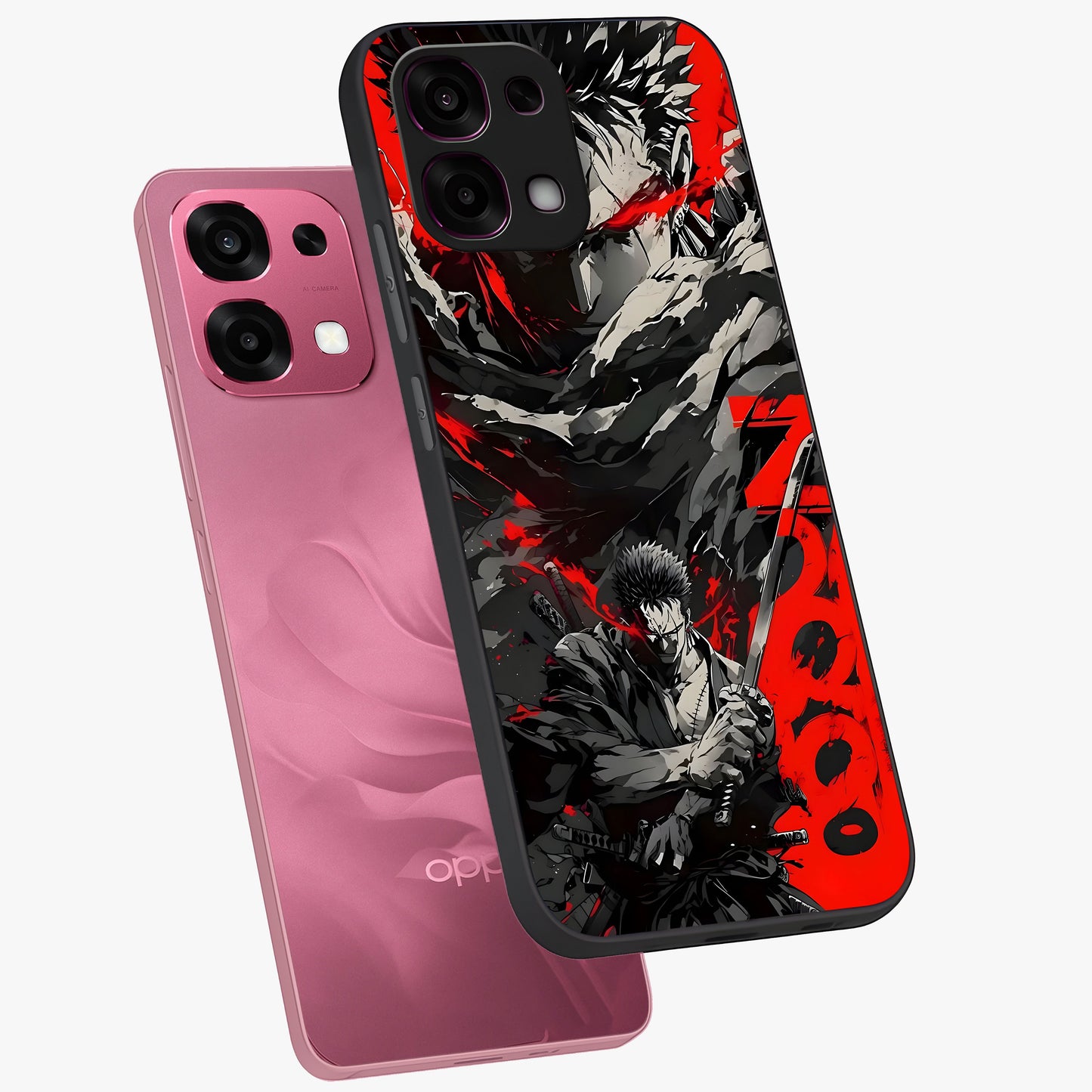 Demon Sword Resolve Glass Case displayed in angled mockup highlighting powerful demon sword illustration with dark fantasy aesthetic.