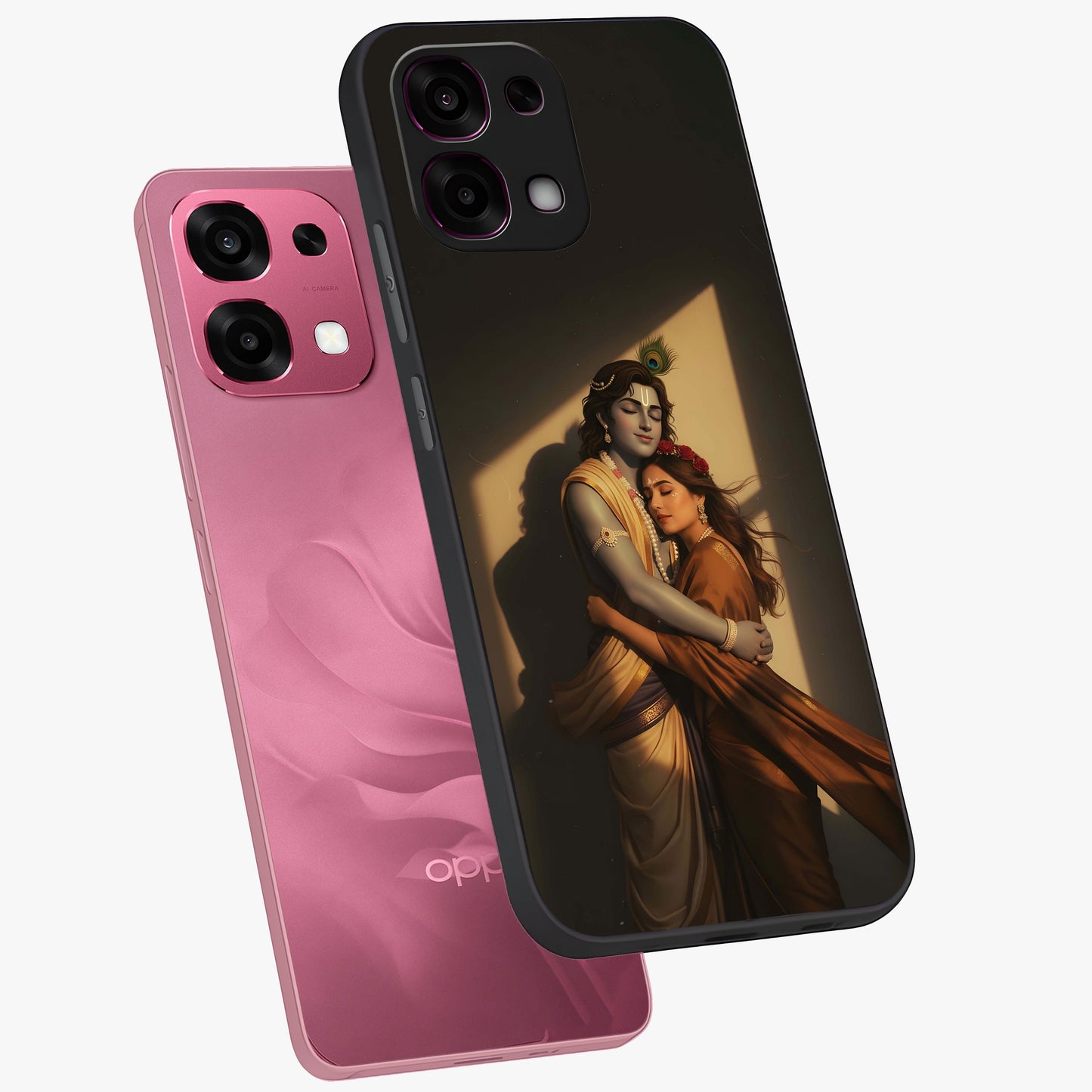 Divine Eternal Love Glass Case displayed in angled mockup highlighting elegant divine inspired design with peaceful aesthetic.
