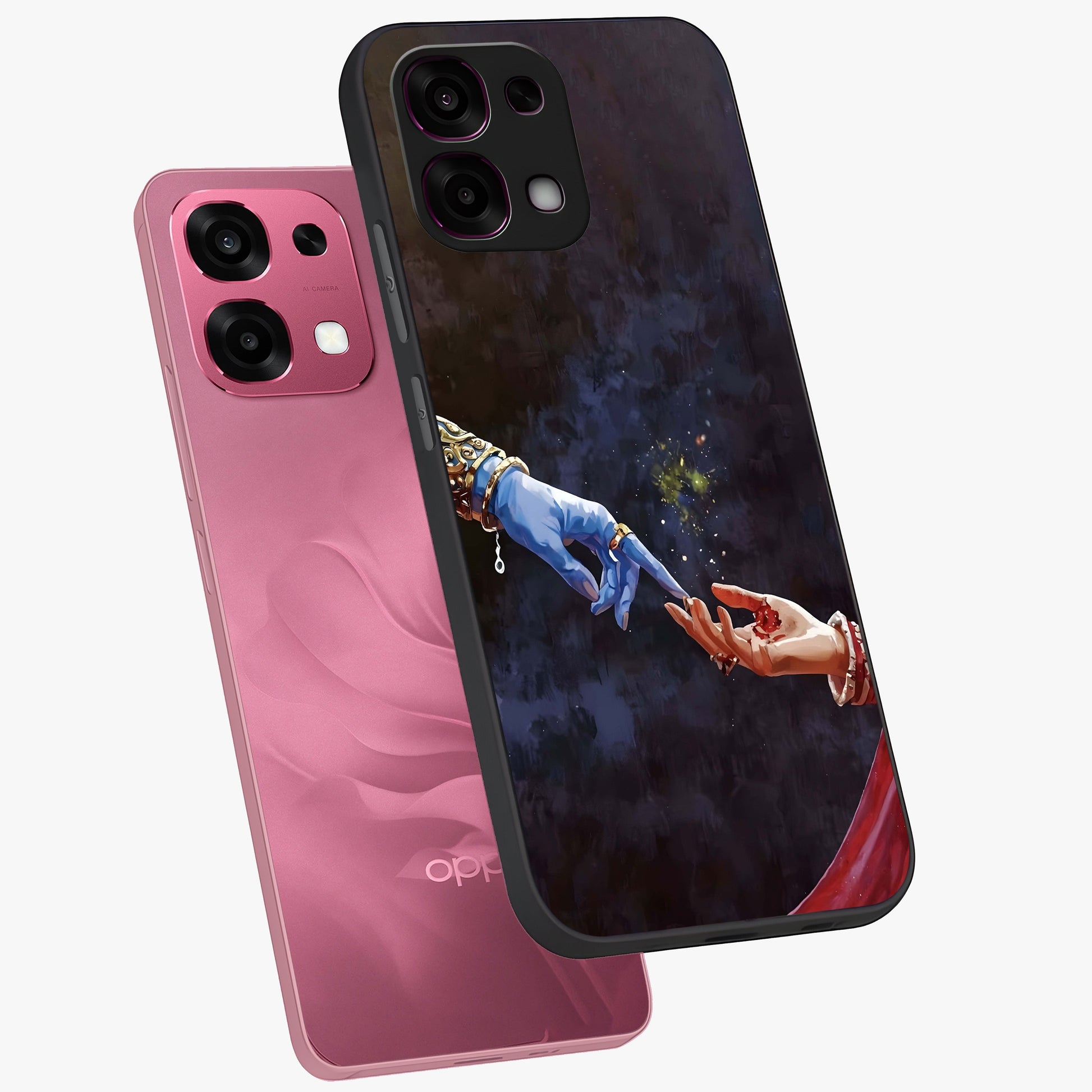 Divine Touch Eternal Glass Case displayed in angled mockup highlighting elegant divine inspired design with calm aesthetic style.