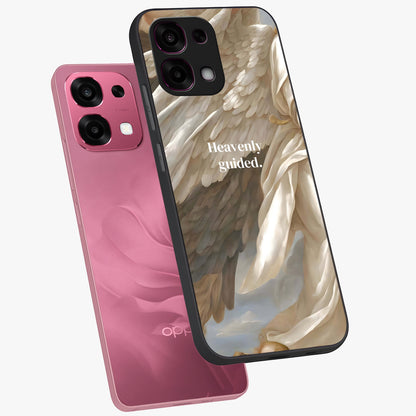 Divine Winged Grace Glass Case displayed in angled mockup highlighting graceful wing design with divine aesthetic style.