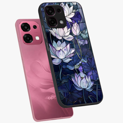 Gloss Petal Rush Glass Case displayed in angled mockup highlighting vibrant petal design with elegant floral aesthetic.