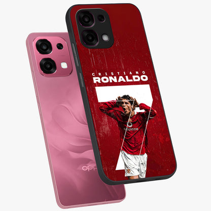 Goal Celebration Legacy Glass Case displayed in angled mockup highlighting energetic sports celebration design with bold athletic theme.