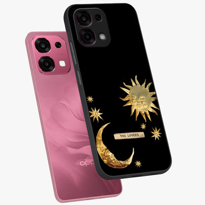 Gold Sun Blush Glass Case displayed in angled mockup highlighting radiant sun design with warm golden aesthetic.