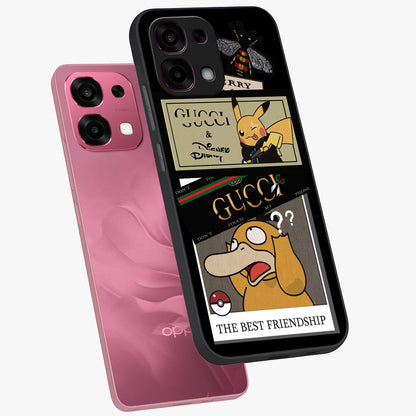 Gucci Play Mashup Glass Case displayed in angled mockup highlighting stylish fashion mashup design with bold aesthetic.