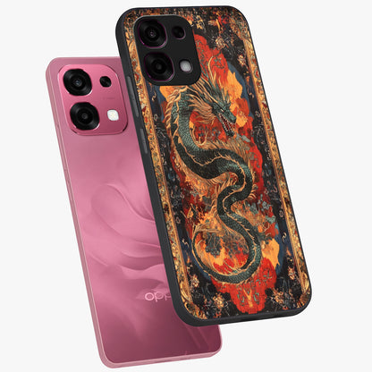Inferno Dragon Soul Glass Case displayed in angled mockup highlighting powerful dragon illustration with inferno aesthetic.
