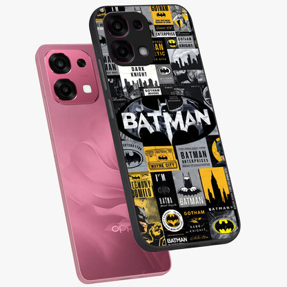 Knight Gotham Rise Glass Case displayed in angled mockup highlighting powerful knight silhouette design with dramatic aesthetic.