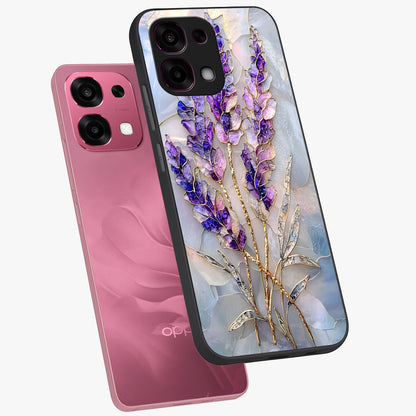 Lavender Dream Glow Glass Case displayed in angled mockup highlighting dreamy purple glow design with soft artistic style.