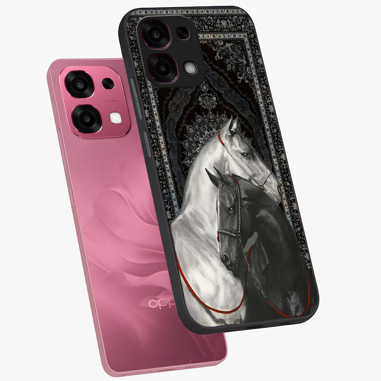 Majestic Ride Legacy Glass Case displayed in angled mockup highlighting sleek vehicle design with bold racing aesthetic.
