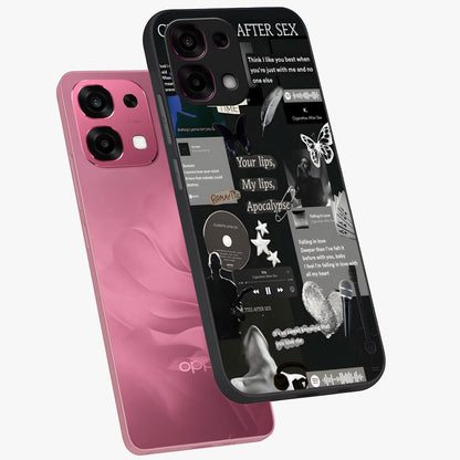 Midnight Love Echo Glass Case displayed in angled mockup highlighting elegant love inspired design with deep aesthetic style.