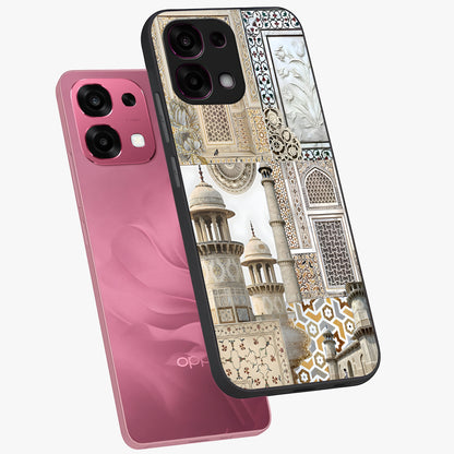 Mughal Marble Legacy Glass Case displayed in angled mockup highlighting elegant heritage marble artwork with royal aesthetic.
