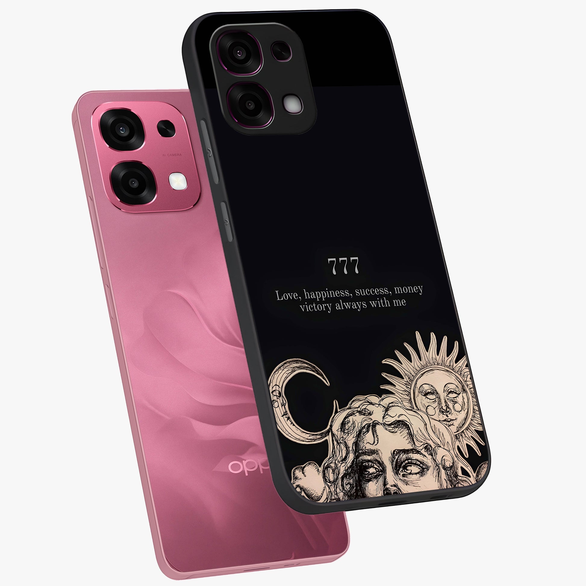 Mystic Victory Aura Glass Case displayed in angled mockup highlighting energetic aura design with bold mystical aesthetic.