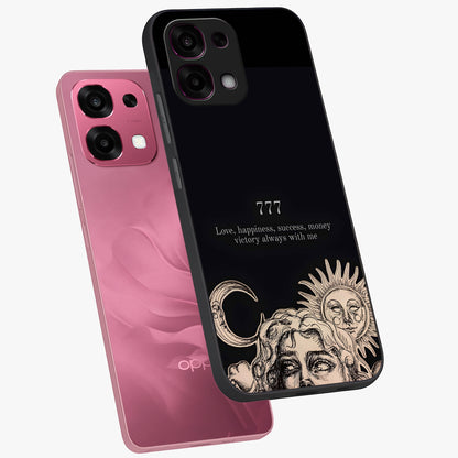 Mystic Victory Aura Glass Case displayed in angled mockup highlighting energetic aura design with bold mystical aesthetic.
