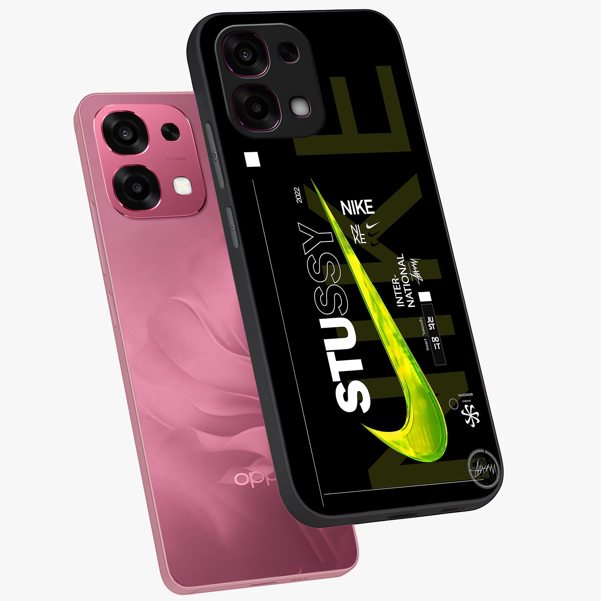 Neon Street Edition Glass Case displayed in angled mockup highlighting vibrant urban design with bold street aesthetic.